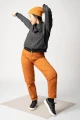 High Waist Hose für Damen in Orange Ansicht seitlich von vorne