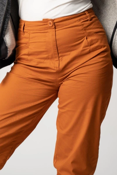 High Waist Hose für Damen in Orange Detailansicht Front