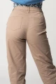 High Waist Hose für Damen Beige Baumwolle Rückansicht