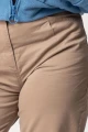 High Waist Hose für Damen Beige Baumwolle Detailansicht Seitentasche