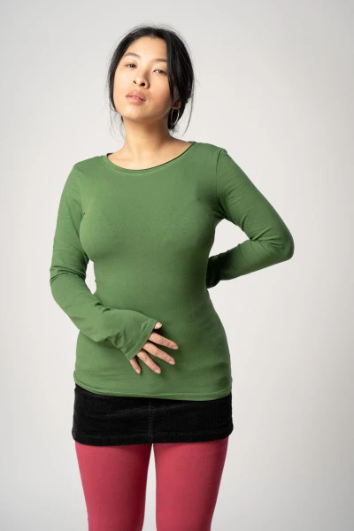 Langarmshirt aus Biobaumwolle für Damen