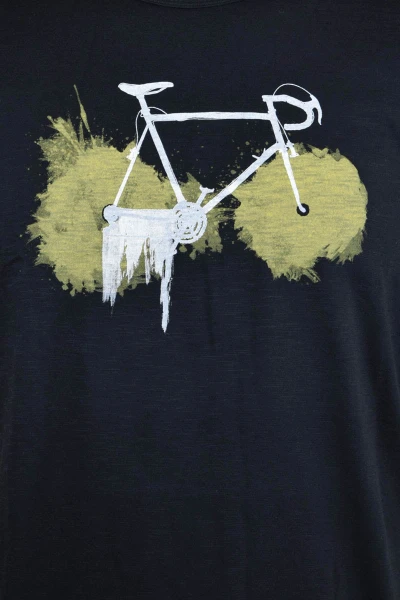 Greenbomb T-Shirt aus Biobaumwolle Motiv Bike Paint in Schwarz Frontansicht