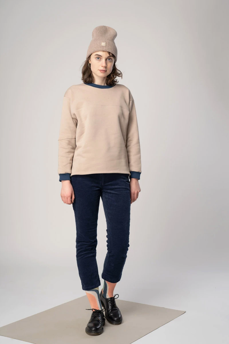 Pullover für Damen aus Baumwolle Ansicht von vorne