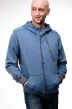 Sweatjacke "Matthew" Bio - hellblau