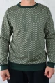 Pullover "Ewan" Viskose - green art deco pattern