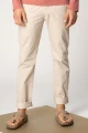 Chino Hose "Fret" - light beige mit Streifenoptik