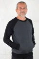 Sweatshirt "Floh" - grau meliert & schwarz