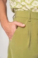 Damen Shorts Grün aus Viskose Detailbild Hosentasche