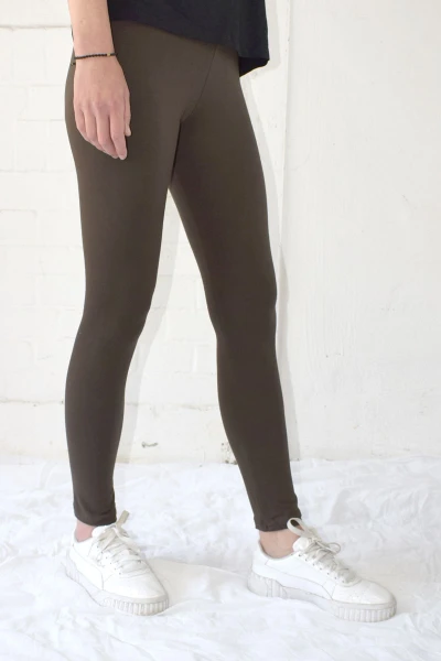 Leggings aus Bio Baumwolle in Braun Ansicht von rechts