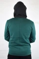 Sweatjacke für Herren Anthrazit-Grün Rückansicht