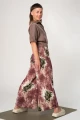 Wide Leg Hose Damen Viskose Batikmuster Ansicht rechte Seite