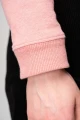 Damenpullover aus Baumwolle Rosa meliert Detailansicht Armbündchen