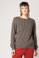 Pullover "Nicola" - beige braun gemustert in Strickoptik