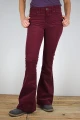 Bootcut Cordhose Damen Weinrot Ansicht Front