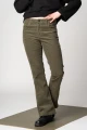 Bootcut Cordhose Damen Grün Detailansicht Front