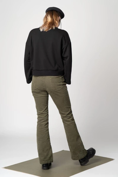 Bootcut Cordhose Damen Grün