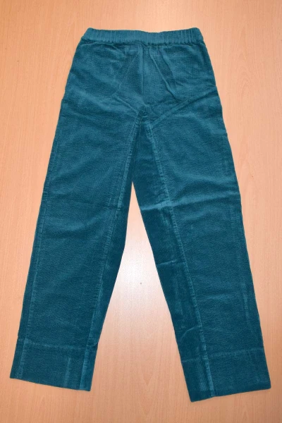 Breitcordhose Damen Petrol Ansicht Front