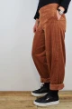 Breitcordhose Damen Braun Ansicht linke Seite