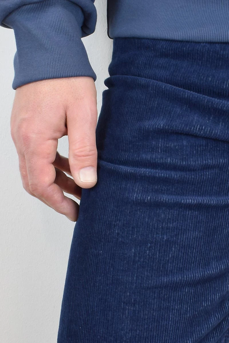 Cordhose für Herren in Blau Cordstoff