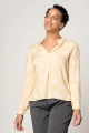 Bluse "Sonja" - sand mit weissen Orchideen