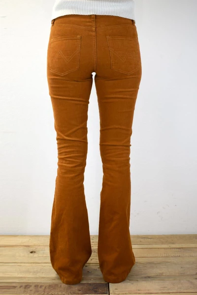 Bootcut Hose für Damen aus Cord in Orange