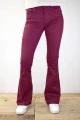 Bootcut Hose "Lana" Baumwolle - cassis limes