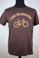 Greenbomb T-Shirt "Bike Leave" Bio - dark chocolate