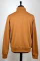 Troyer Pullover aus Biobaumwolle für Herren Farbe Curry mit Art Deco Muster Rückansicht