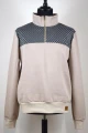 Bio Troyer Pullover für Herren in Farbe Beige mit Art Deco Muster Ansicht Front