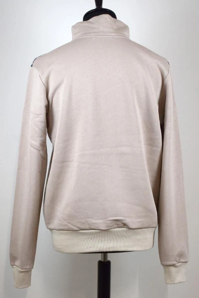 Bio Troyer Pullover für Herren in Farbe Beige mit Art Deco Muster Ansicht Front