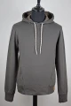 Fairer Herren Hoodie aus Biobaumwolle in Grau Frontansicht