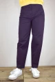 High Waist Hose "Valma" Baumwolle - aubergine