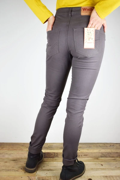 Hose für Damen in Grau Slim Fit Ansicht von vorne