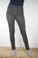 Hose "Lana" Baumwolle Slim Fit - grau schwarz gestreift