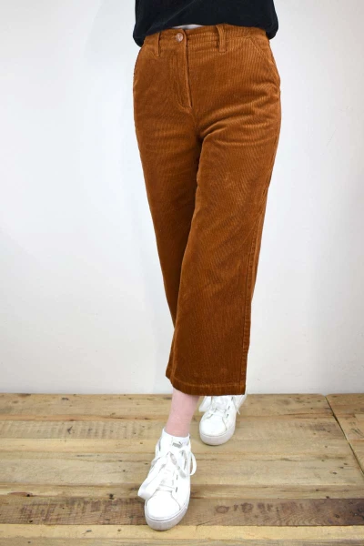 Culotte Cordhose für Damen in Rotbraun