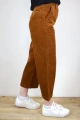 Culotte Cordhose für Damen in Rotbraun Seitenansicht rechts