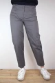 High Waist Hose "Valma" Baumwolle - warm gun happiness grey