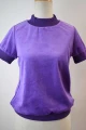 Shirt "Anita" Nickisamt Kurzarm - violett