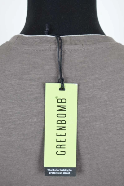 Greenbomb Langarmshirt für Herren in Grau Detailansicht Rückseite