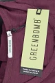 Greenbomb Langarmshirt für Herren in Weinrot mit kleiner Knopfleiste Detailansicht Label-Etikett