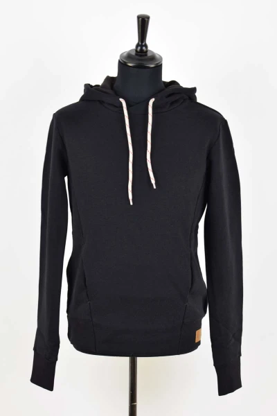 Fairer Hoodie für Herren aus Biobaumwolle in Schwarz Ansicht Front