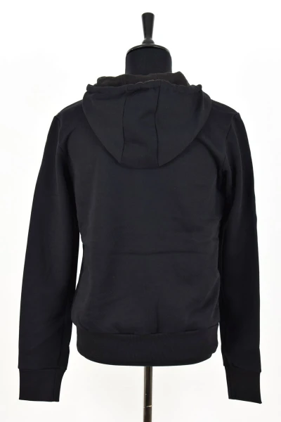 Fairer Hoodie für Herren aus Biobaumwolle in Schwarz Ansicht Front