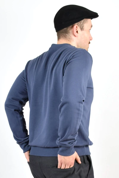 Sweatshirt für Herren aus Biobaumwolle in Taubenblau