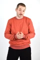 Sweatshirt für Herren in Orangerot Ansicht Front