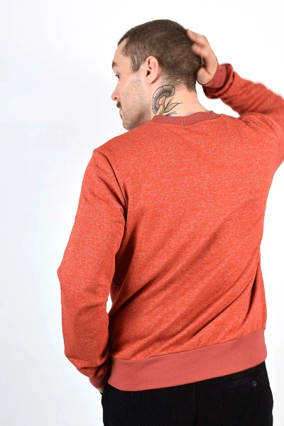 Sweatshirt für Herren in Orangerot