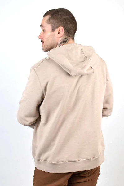 Kapuzenjacke aus Biobaumwolle für Herren in Beige