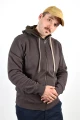 Sweatjacke "Matthew" Bio - grau braun