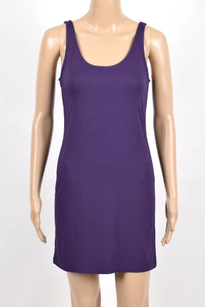 Trägerkleid kurz aus Viskose in Violett