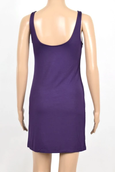 Trägerkleid kurz aus Viskose in Violett