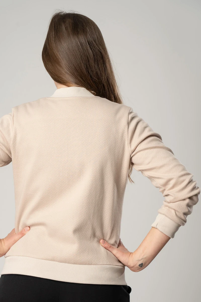 Damenblouson Beige Rückansicht